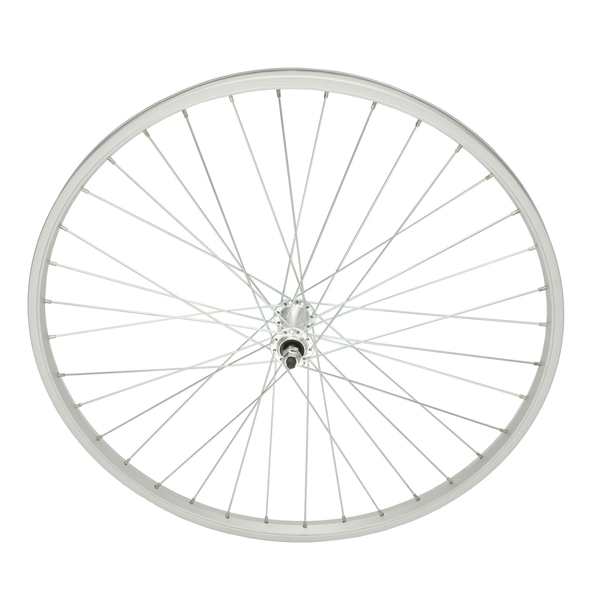 26 Inch x 26mm Alloy Front Wheel 36 Spoke 14G Chrome 3/8...